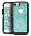 Aqua Damask v2 Watercolor Pattern - iPhone 7 or 8 OtterBox Case & Skin Kits