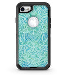 Aqua Damask v2 Watercolor Pattern - iPhone 7 or 8 OtterBox Case & Skin Kits