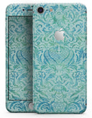 Aqua Damask v2 Watercolor Pattern - Skin-kit for the iPhone 8 or 8 Plus
