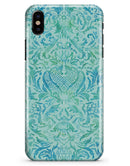 Aqua Damask v2 Watercolor Pattern - iPhone X Clipit Case