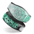 Aqua Green & Silver Glimmer Fade - Decal Skin Wrap Kit for the Disney Magic Band