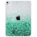 Aqua Green & Silver Glimmer Fade - Full Body Skin Decal for the Apple iPad Pro 12.9", 11", 10.5", 9.7", Air or Mini (All Models Available)