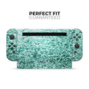 Aqua Green Glimmer // Skin Decal Wrap Kit for Nintendo Switch Console & Dock, Joy-Cons, Pro Controller, Lite, 3DS XL, 2DS XL, DSi, or Wii - Vinyl Skin Wrap for Nintendo Switch 2, OLED, Lite, Pro Controller, Wii & Classic Handhelds