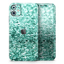 Aqua Green Glimmer  - Protective Skin Wrap & Decal – Compatible with iPhone SE to iPhone 17 Pro Max (All Models)