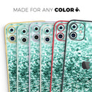Aqua Green Glimmer  - Protective Skin Wrap & Decal – Compatible with iPhone SE to iPhone 17 Pro Max (All Models)