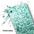 Aqua Green Glimmer - Skin-Kit for the Apple iPhone XR, XS MAX, XS/X, 8/8+, 7/7+, 5/5S/SE (All iPhones Available)