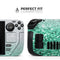Aqua Green & Silver Glimmer Fade // Full Body Skin Decal Wrap Kit for the Steam Deck handheld gaming computer