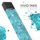 Aqua Sorted Large Watercolor Polka Dots - Premium Decal Protective Skin-Wrap Sticker compatible with the Juul Labs vaping device