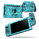 Aqua Sorted Large Watercolor Polka Dots - Skin Wrap Decal for Nintendo Switch Lite Console & Dock - 3DS XL - 2DS - Pro - DSi - Wii - Joy-Con Gaming Controller