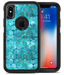 Aqua Sorted Large Watercolor Polka Dots - iPhone X OtterBox Case & Skin Kits
