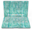 Aqua Watercolor Cross Hatch - MacBook Air Skin Kit