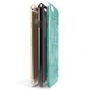 Aqua Watercolor Cross Hatch iPhone 6/6s or 6/6s Plus 2-Piece Hybrid INK-Fuzed Case
