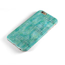 Aqua Watercolor Cross Hatch iPhone 6/6s or 6/6s Plus 2-Piece Hybrid INK-Fuzed Case