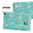 Aqua Watercolor Cross Hatch - Premium Protective Decal Skin-Kit for the Apple Credit Card