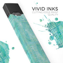 Aqua Watercolor Cross Hatch - Premium Decal Protective Skin-Wrap Sticker compatible with the Juul Labs vaping device