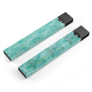 Aqua Watercolor Cross Hatch - Premium Decal Protective Skin-Wrap Sticker compatible with the Juul Labs vaping device