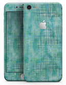 Aqua Watercolor Cross Hatch - Skin-kit for the iPhone 8 or 8 Plus