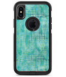 Aqua Watercolor Cross Hatch - iPhone X OtterBox Case & Skin Kits