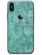 Aqua Watercolor Cross Hatch - iPhone X Skin-Kit