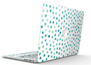 Aqua Watercolor Dots over White - MacBook Air Skin Kit