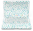 Aqua Watercolor Dots over White - MacBook Air Skin Kit
