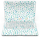 Aqua Watercolor Dots over White - MacBook Air Skin Kit
