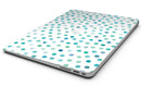 Aqua Watercolor Dots over White - MacBook Air Skin Kit