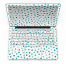 Aqua Watercolor Dots over White - MacBook Pro with Retina Display Full-Coverage Skin Kit