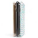 Aqua Watercolor Dots over White iPhone 6/6s or 6/6s Plus 2-Piece Hybrid INK-Fuzed Case