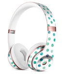 Aqua Watercolor Dots over White Full-Body Skin Kit for the Beats by Dre Solo 3 Wireless Headphones