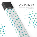 Aqua Watercolor Dots over White - Premium Decal Protective Skin-Wrap Sticker compatible with the Juul Labs vaping device