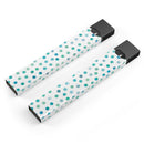 Aqua Watercolor Dots over White - Premium Decal Protective Skin-Wrap Sticker compatible with the Juul Labs vaping device