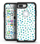 Aqua Watercolor Dots over White - iPhone 7 Plus/8 Plus OtterBox Case & Skin Kits