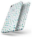 Aqua Watercolor Dots over White - Skin-kit for the iPhone 8 or 8 Plus