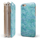 Aqua Watercolor Leopard Pattern iPhone 6/6s or 6/6s Plus 2-Piece Hybrid INK-Fuzed Case