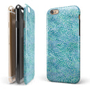 Aqua Watercolor Leopard Pattern iPhone 6/6s or 6/6s Plus 2-Piece Hybrid INK-Fuzed Case