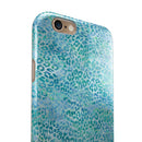 Aqua Watercolor Leopard Pattern iPhone 6/6s or 6/6s Plus 2-Piece Hybrid INK-Fuzed Case