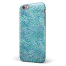 Aqua Watercolor Leopard Pattern iPhone 6/6s or 6/6s Plus 2-Piece Hybrid INK-Fuzed Case