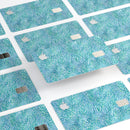 Aqua Watercolor Leopard Pattern - Premium Protective Decal Skin-Kit for the Apple Credit Card