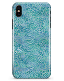 Aqua Watercolor Leopard Pattern - iPhone X Clipit Case