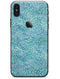 Aqua Watercolor Leopard Pattern - iPhone X Skin-Kit
