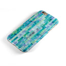Aqua Watercolor Patchwork iPhone 6/6s or 6/6s Plus 2-Piece Hybrid INK-Fuzed Case