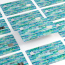 Aqua Watercolor Patchwork - Premium Protective Decal Skin-Kit for the Apple Credit Card