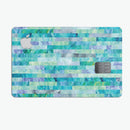 Aqua Watercolor Patchwork - Premium Protective Decal Skin-Kit for the Apple Credit Card