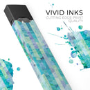 Aqua Watercolor Patchwork - Premium Decal Protective Skin-Wrap Sticker compatible with the Juul Labs vaping device