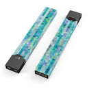 Aqua Watercolor Patchwork - Premium Decal Protective Skin-Wrap Sticker compatible with the Juul Labs vaping device