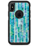 Aqua Watercolor Patchwork - iPhone X OtterBox Case & Skin Kits