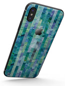 Aqua Watercolor Patchwork - iPhone X Skin-Kit