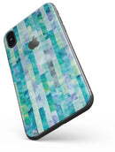 Aqua Watercolor Patchwork - iPhone X Skin-Kit