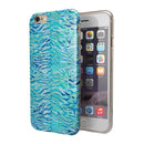 Aqua Watercolor Tiger Pattern iPhone 6/6s or 6/6s Plus 2-Piece Hybrid INK-Fuzed Case